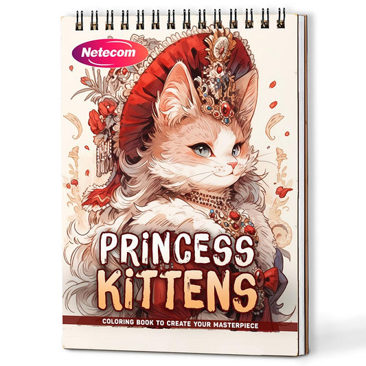 Netecom Princess Kittens Coloring Book For Adults