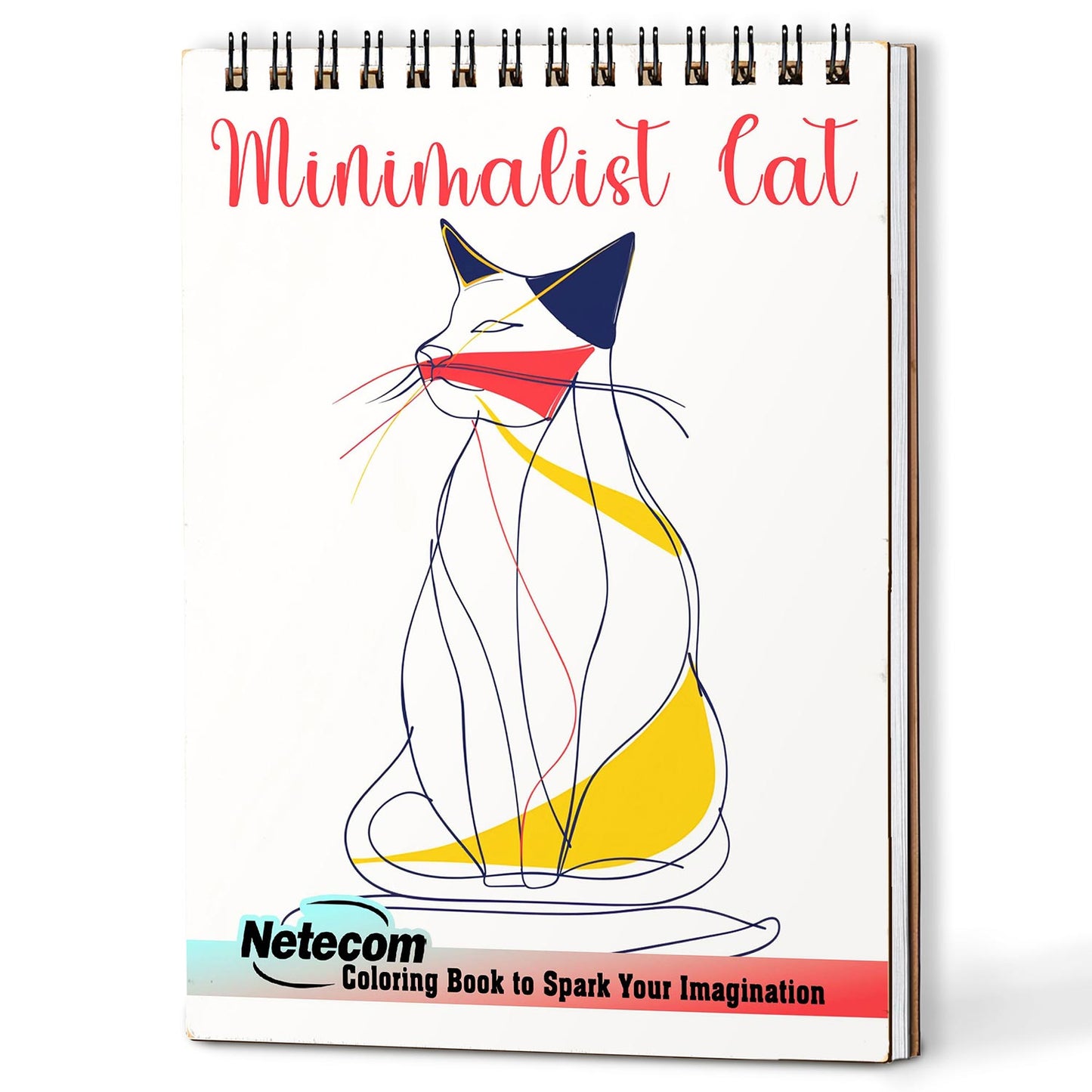 Netecom Minimalist Cat Coloring Book For Adults