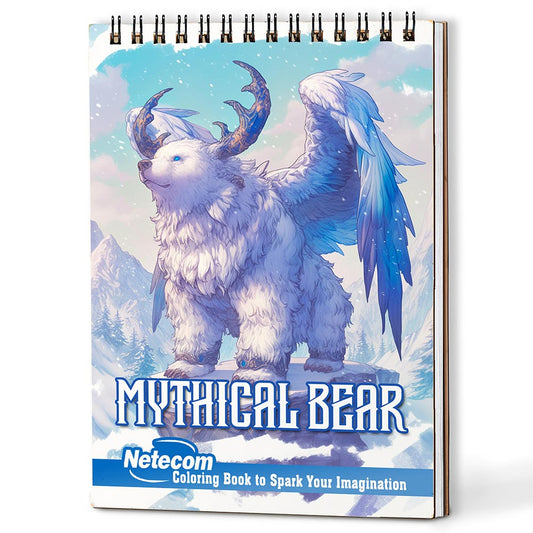 Netecom Mythical Bear Coloring Book For Adults