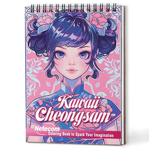 Netecom Kawaii Cheongsam Coloring Book For Adults