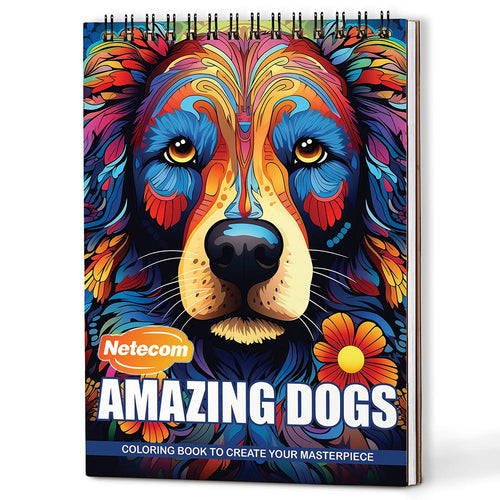 Netecom Amazing Dogs Coloring Book For Adults