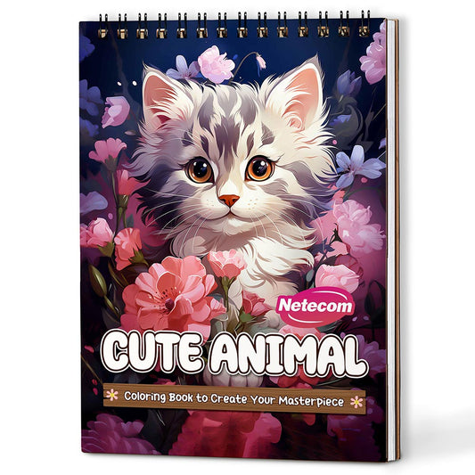 Netecom Cute Animals Coloring Book For Adults