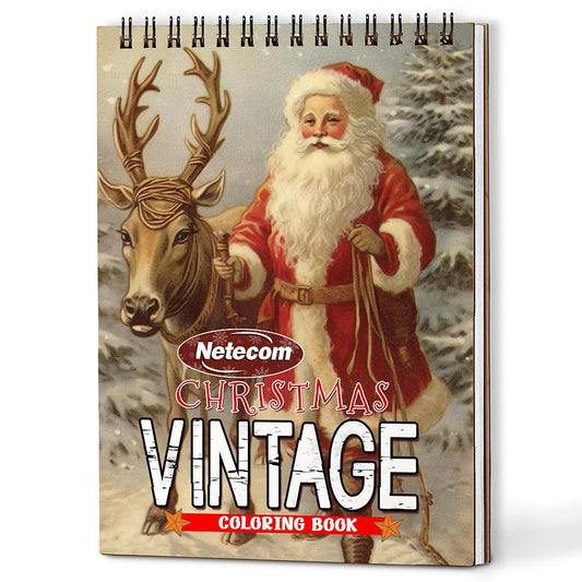 Netecom Vintage Christmas Coloring Book For Adults