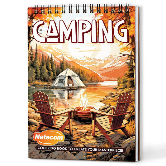 Netecom Camping Coloring Book For Adults