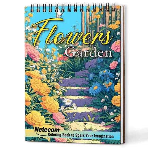 Netecom Flowers Garden Coloring Book For Adults