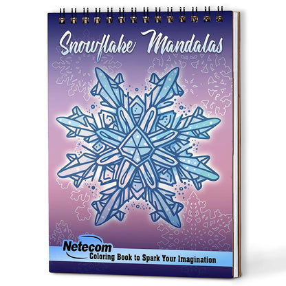 Netecom Snowflake Mandalas Coloring Book For Adults