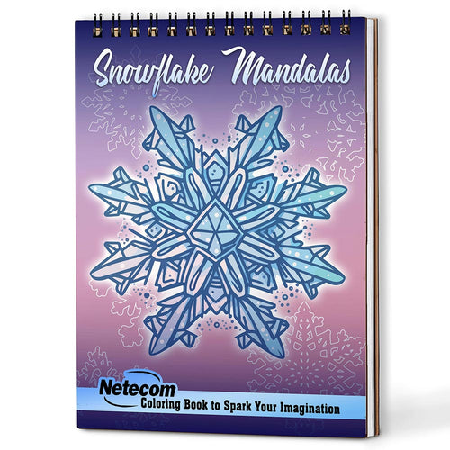 Netecom Snowflake Mandalas Coloring Book For Adults