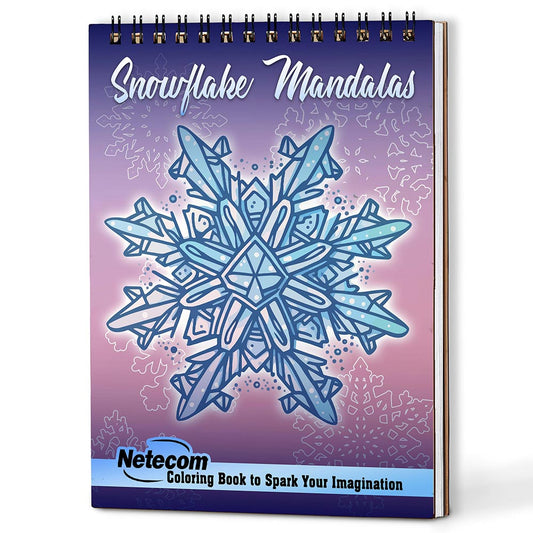 Netecom Snowflake Mandalas Coloring Book For Adults