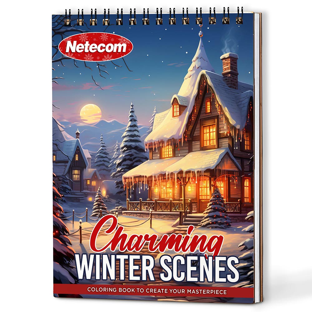 Charming Wintertime Scenes Coloring Book For Adults