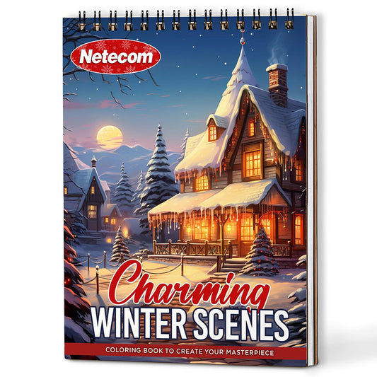 Charming Wintertime Scenes Coloring Book For Adults