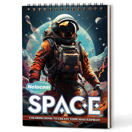 Netecom Space Coloring Book For Adults