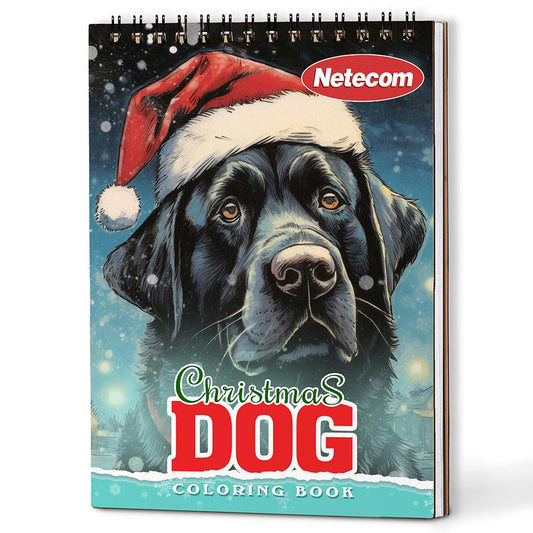 Netecom Christmas Dog Coloring Book For Adults