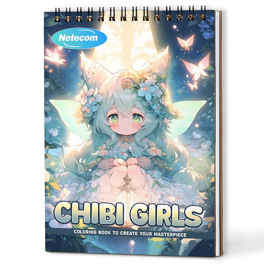 Netecom Chibi Girls Coloring Book For Adults