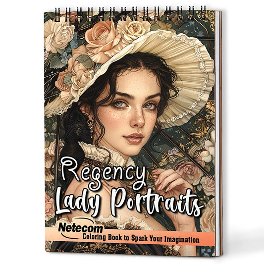 Netecom Regency Lady Portraits Coloring Book For Adults