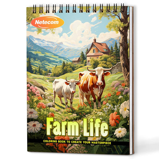 Farm Life Coloring Book For Adults