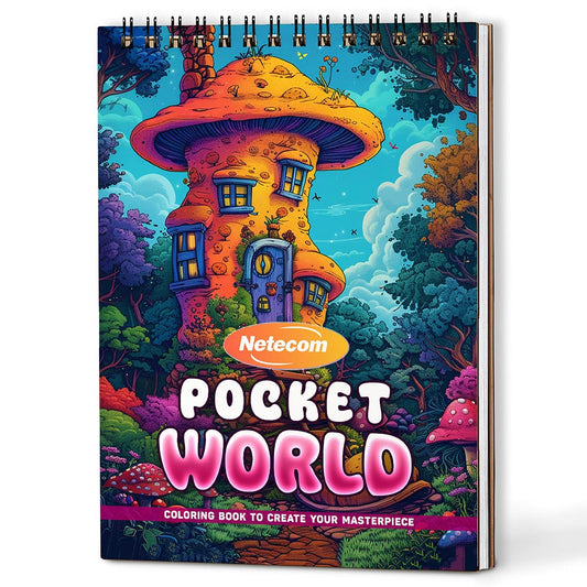 Pocket World Coloring Book For Adults