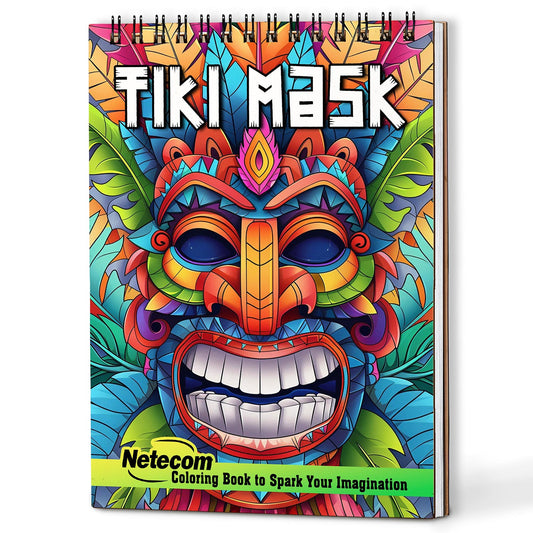Netecom Tiki Mask Coloring Book For Adults