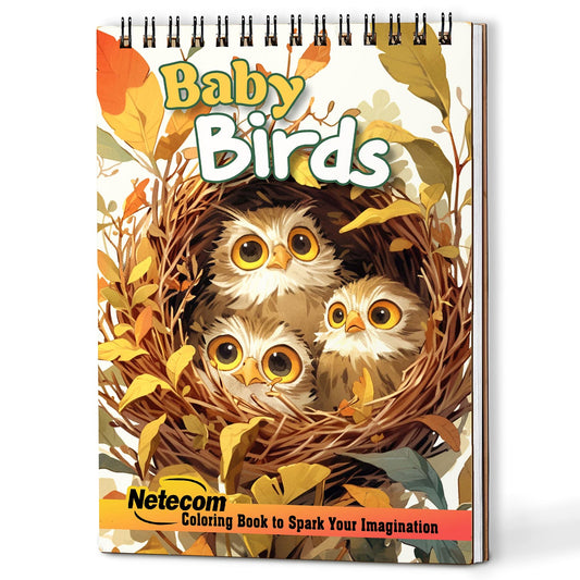 Netecom Baby Birds Coloring Book For Adults