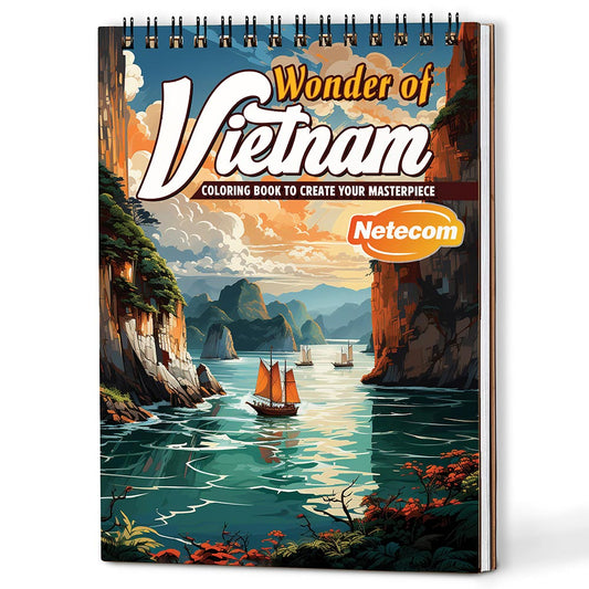 Netecom Wonder of Vietnam Coloring Book For Adults