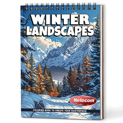 Netecom Winter Landscapes Coloring Book For Adults