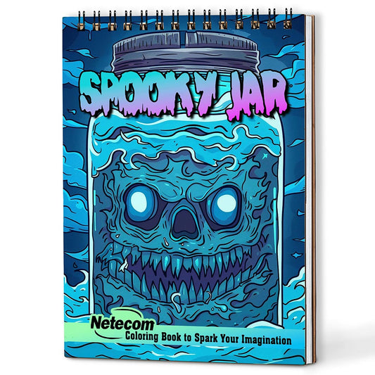 Netecom Spooky Jar Coloring Book For Adults