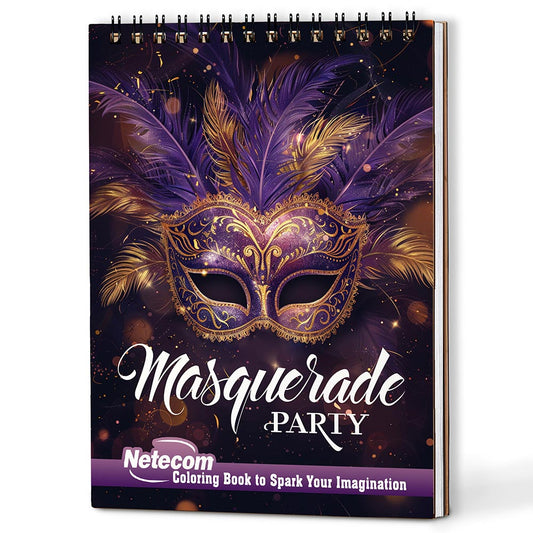 Netecom Masquerade Party Coloring Book For Adults