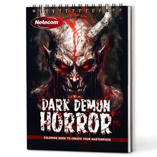 Netecom Dark Demon Horror Coloring Book For Adults