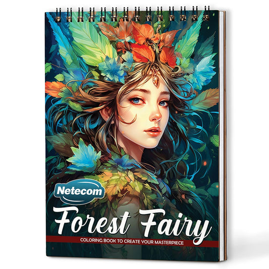 Netecom Forest Fairies Coloring Book For Adults