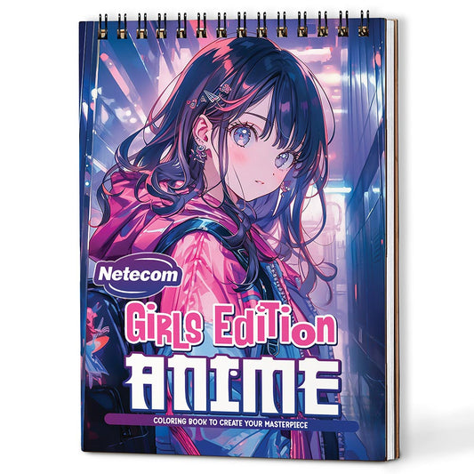 Netecom Girls Edition Anime Coloring Book For Adults