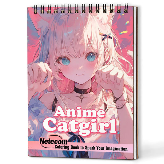 Netecom Anime Catgirl Coloring Book For Adults