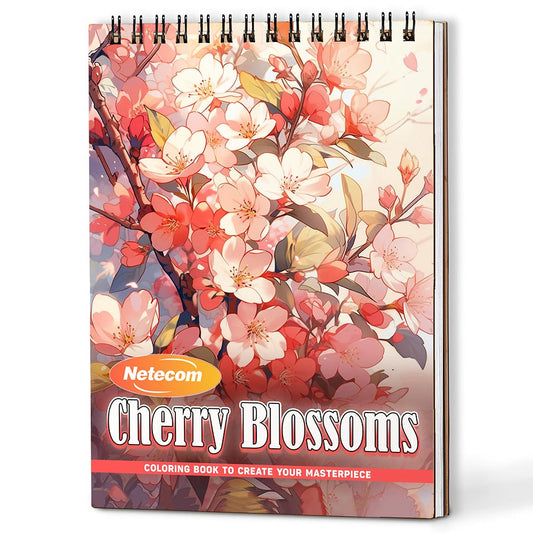 Cherry Blossoms Coloring Book For Adults