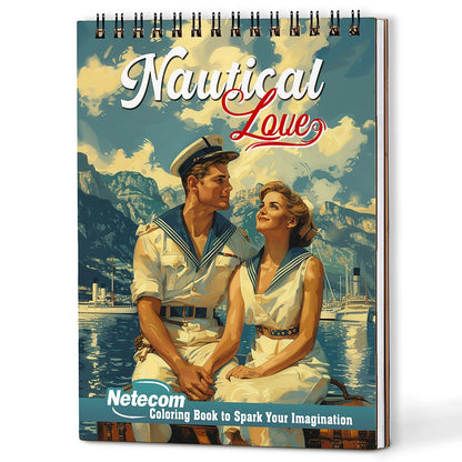 Netecom Nautical Love Coloring Book For Adults