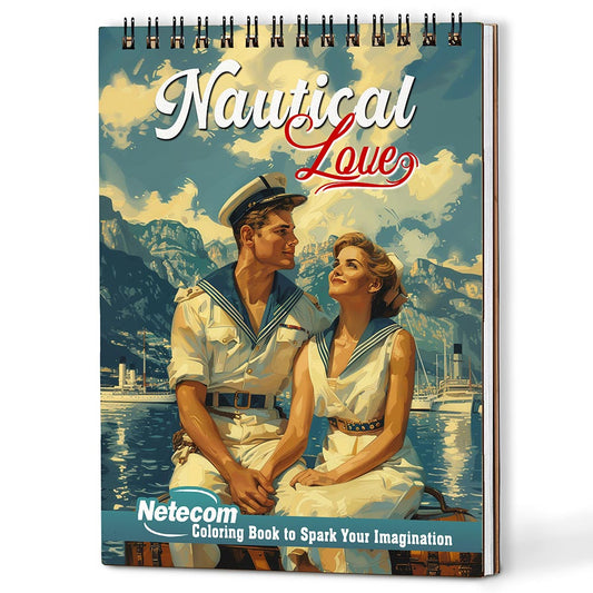 Netecom Nautical Love Coloring Book For Adults
