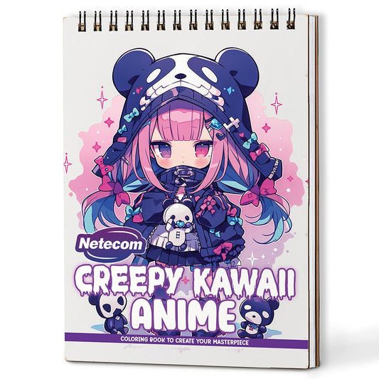 Netecom Creepy Kawaii Anime Coloring Book For Adults