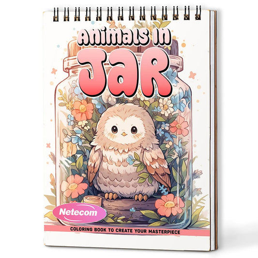 Animals in Jar Coloring Book For Adults