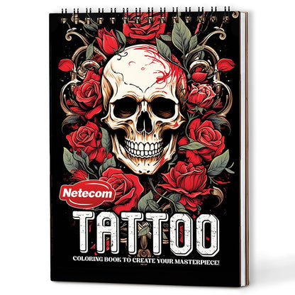 Netecom Tattoo Coloring Book For Adults