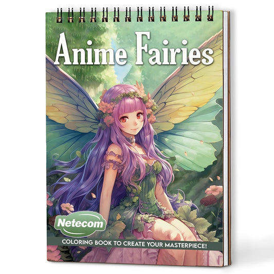 Netecom Anime Fairies Coloring Book For Adults