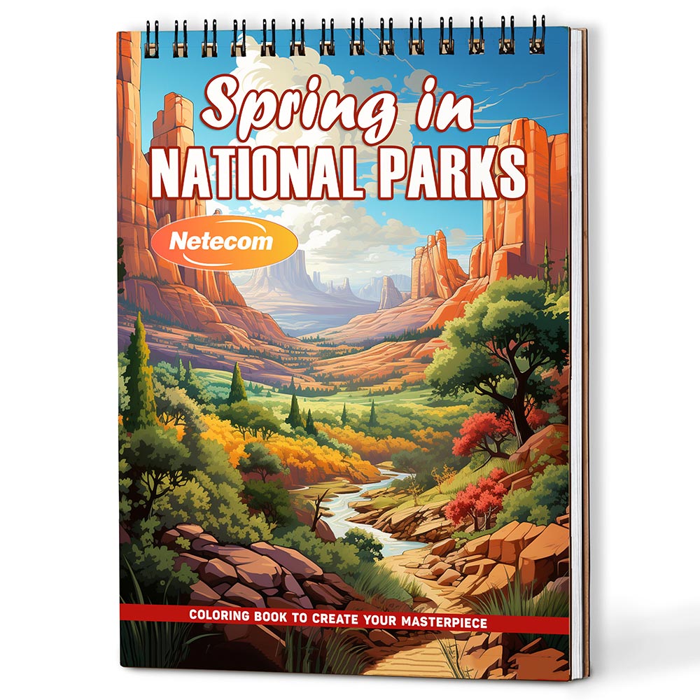 Spring in National Parks Coloring Book For Adults