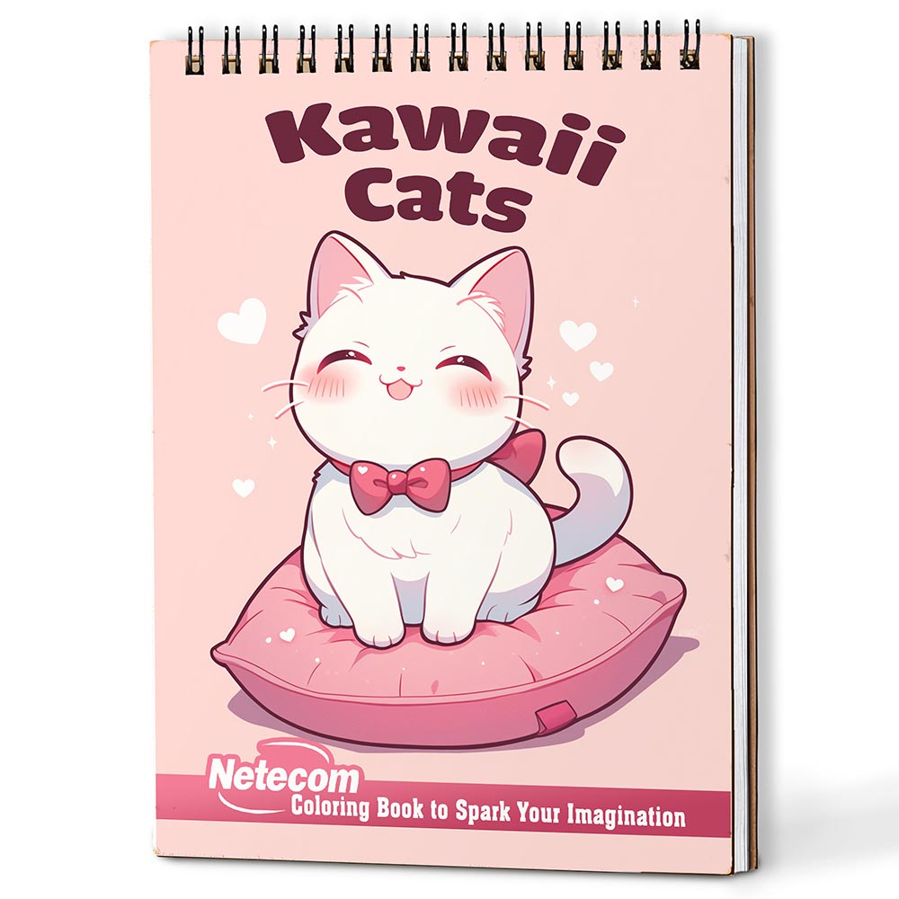 Netecom Kawaii Cats Coloring Book For Adults