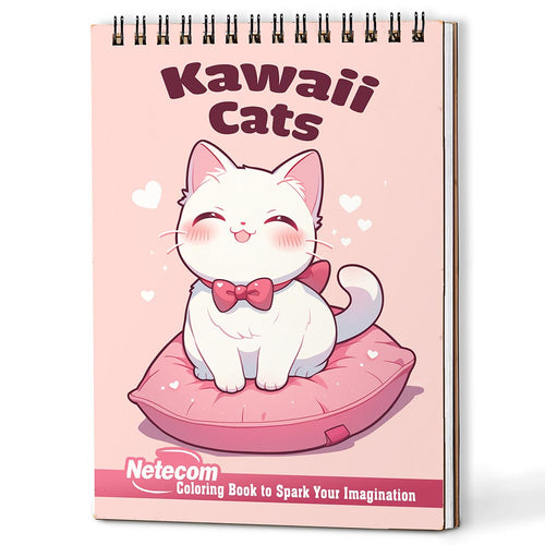 Netecom Kawaii Cats Coloring Book For Adults