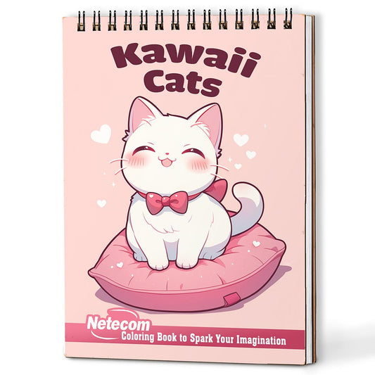Netecom Kawaii Cats Coloring Book For Adults