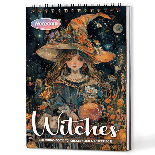 Netecom Witches Coloring Book For Adults