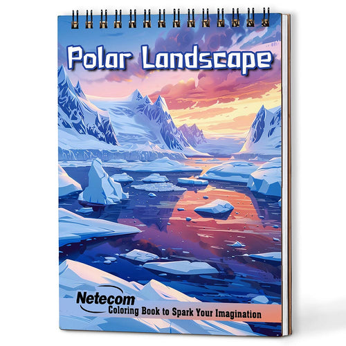 Netecom Polar Landscape Coloring Book For Adults