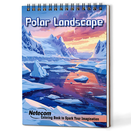 Netecom Polar Landscape Coloring Book For Adults