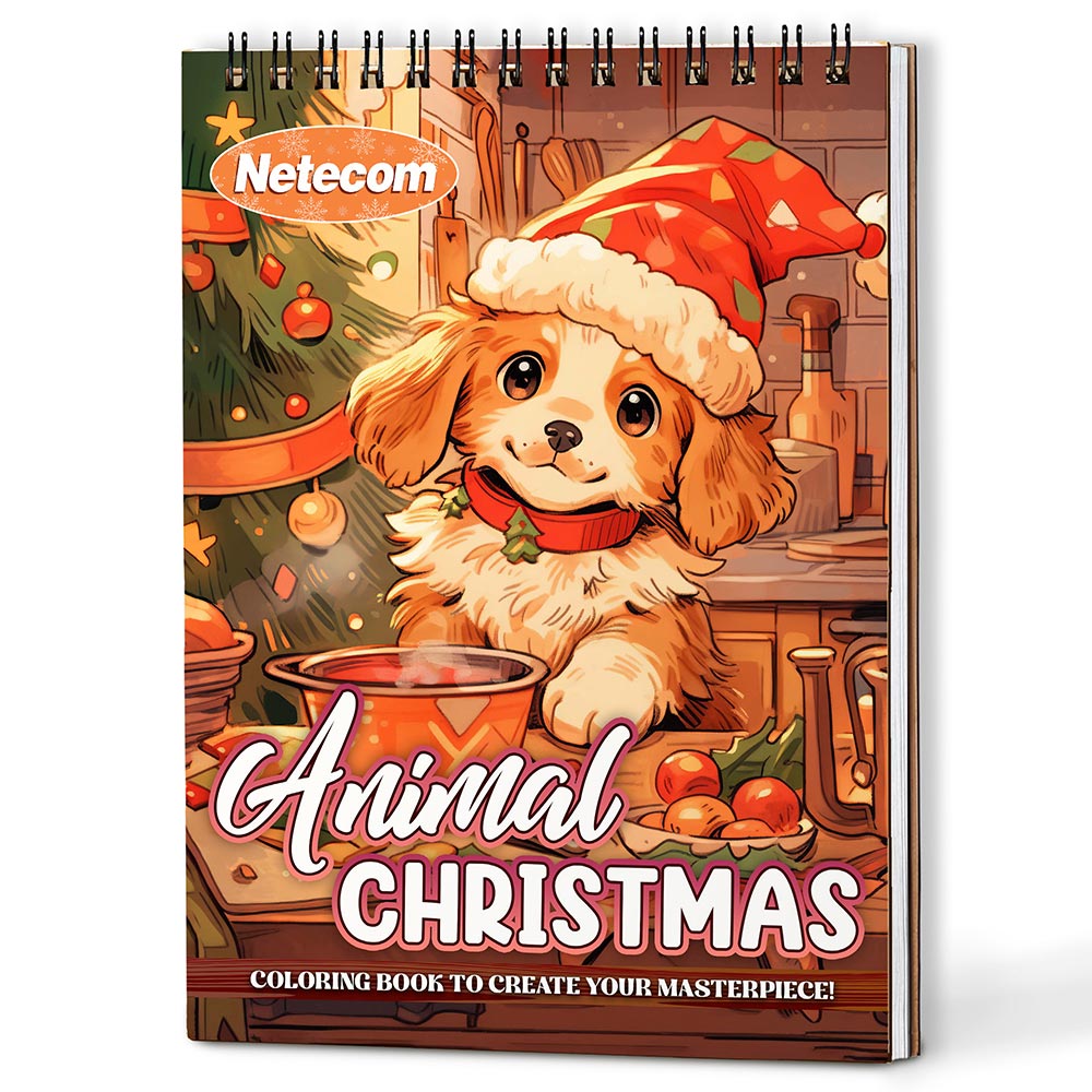Animals Christmas Coloring Book For Adults