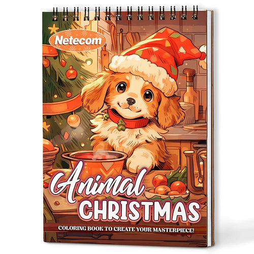 Animals Christmas Coloring Book For Adults