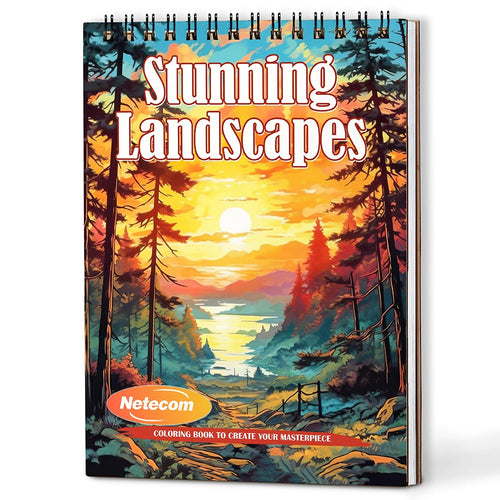 Stunning Landscapes Coloring Book For Adults