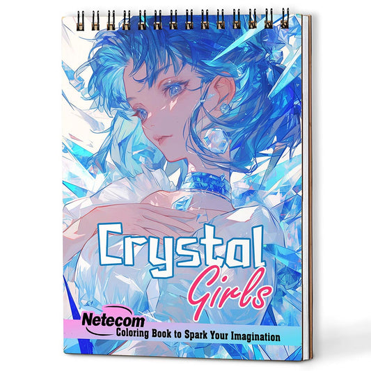 Netecom Crystal Girls Coloring Book For Adults
