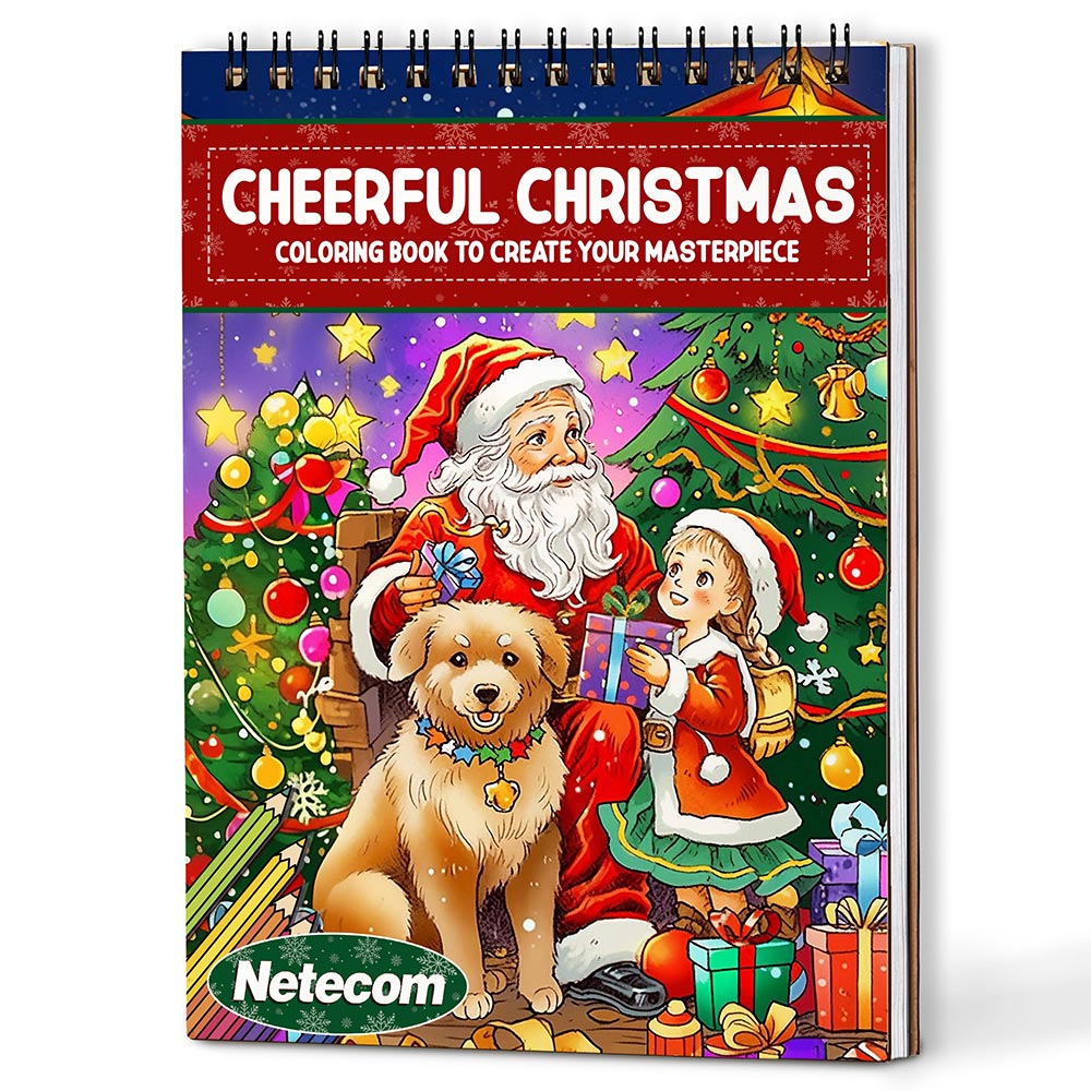 Cheerful Christmas Coloring Book For Adults