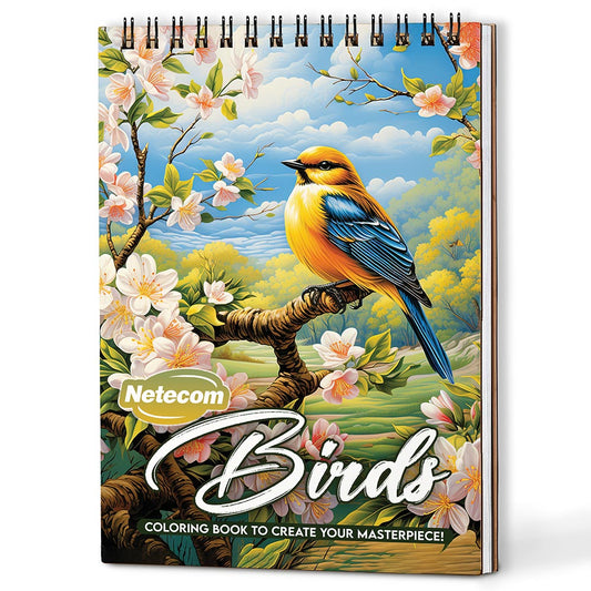 Netecom Birds Coloring Book For Adults